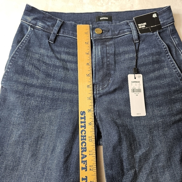 Express Jeans 70s Mid Rise Flare Denim 4R Women’s NEW with Tags NWT - Picture 5 of 12